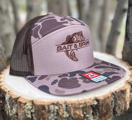 Bait & Brim | Bark Duck Camo Richardson 168P Camo 7-Panel Snapback