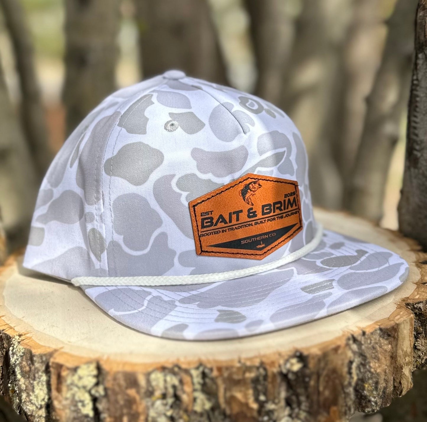 Bait & Brim | Blizzard Duck Camo w/ White Richardson 256P Camo Umpqua Rope Snapback