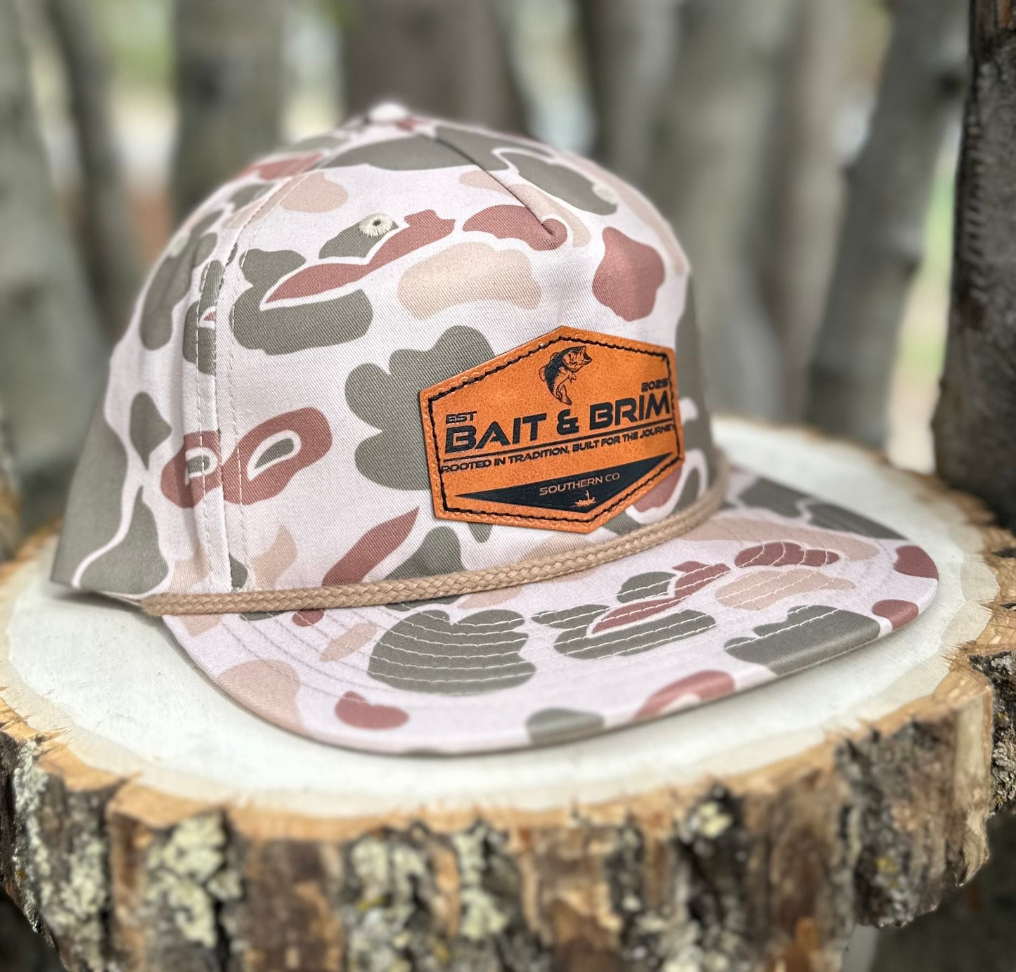 Bait & Brim | Harvest Duck Camo w/ Light Brown Richardson 256P Camo Umpqua Rope Snapback