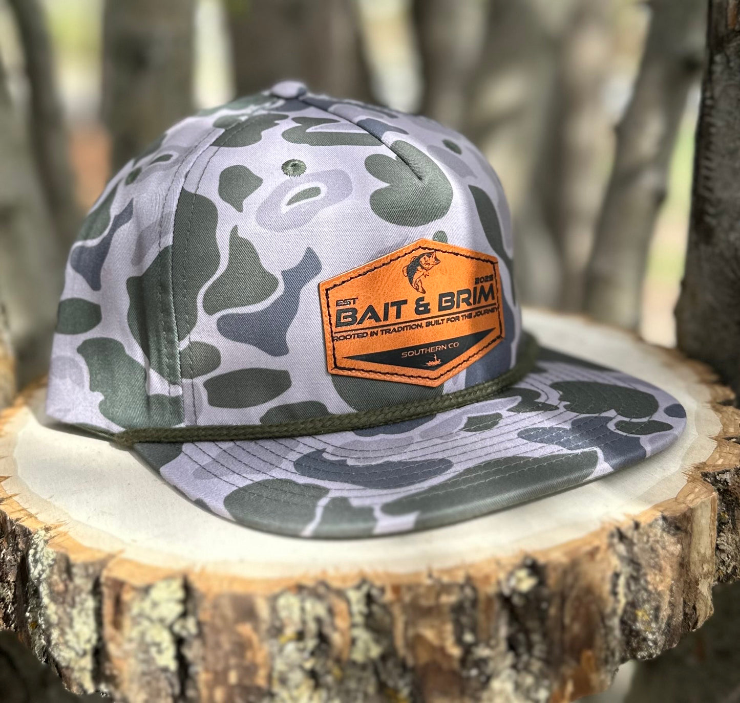 Bait & Brim | Marsh Duck Camo w/ Army Olive Richardson 256P Camo Umpqua Rope Snapback